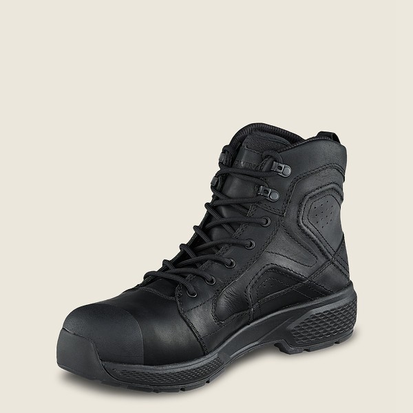 Mens Red Wing Exos Lite - 6-inch Waterproof Toe - Safety Boots Black - ZMO604815